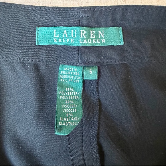 Lauren Ralph Lauren Women's Dress Pants, Size 6 Black Wide Leg - Picture 3 of 4